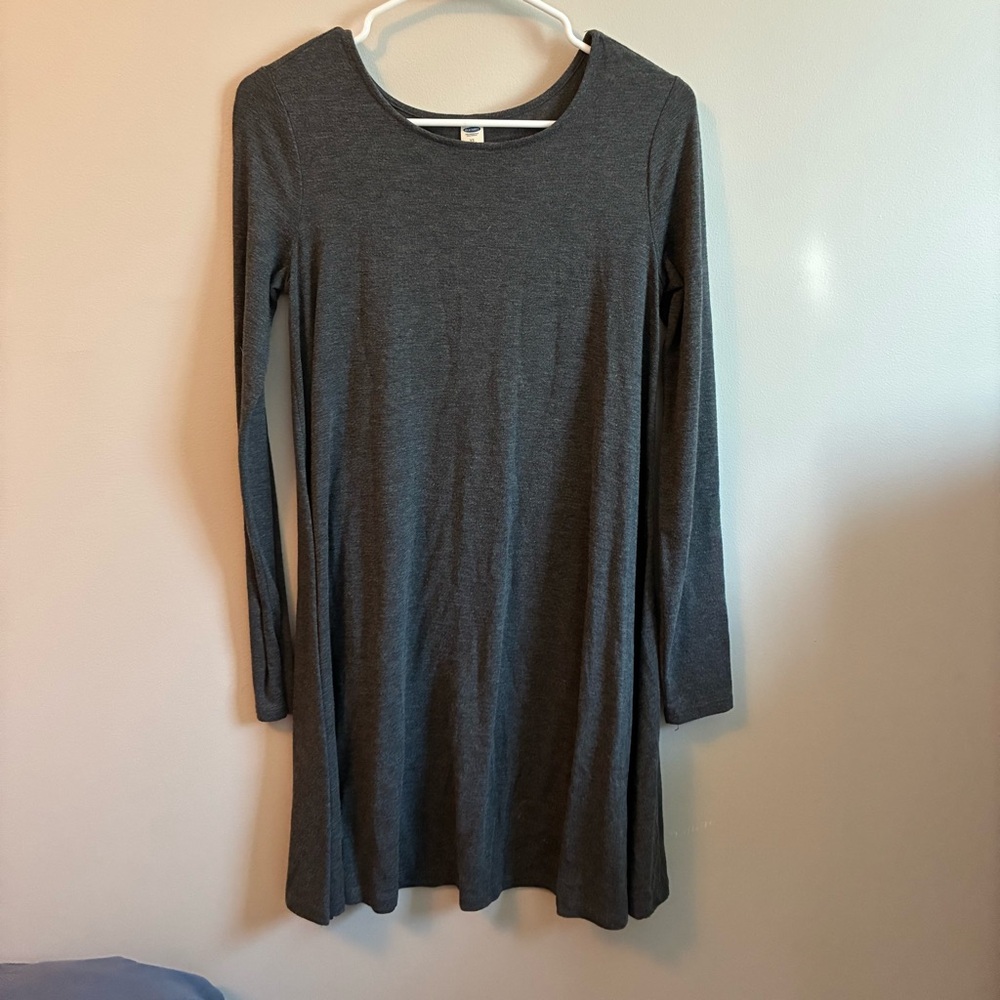 Old Navy Charcoal Long Sleeve Dress